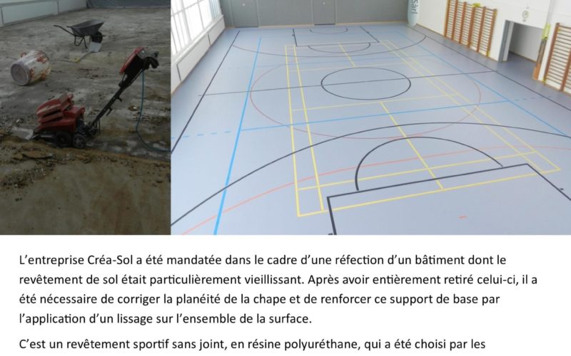 Nouvelles lignes de jeu tracées sur un sol sportif