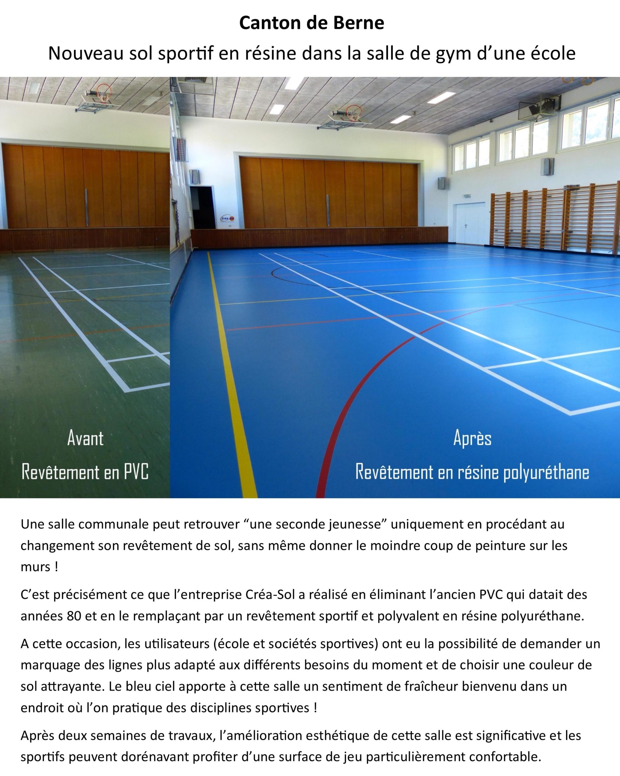 Surface sportive rénovée