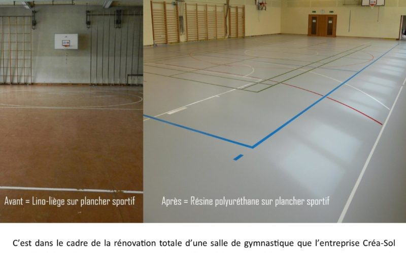 Salle équipée d'un sol sportif complet posé par nos équipes
